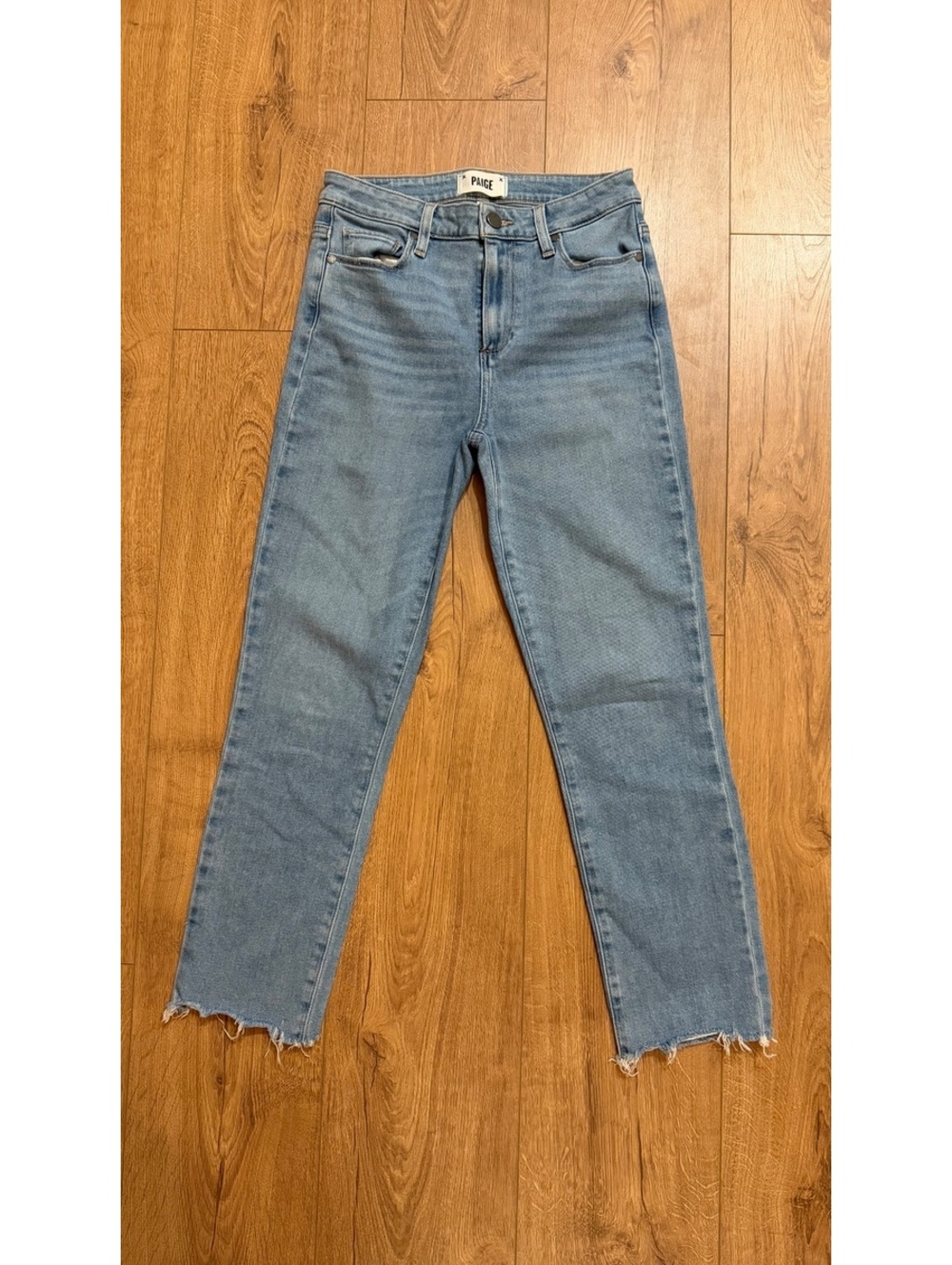PAIGE Hoxton Slim Crop Jeans 26 Light Wash High Rise